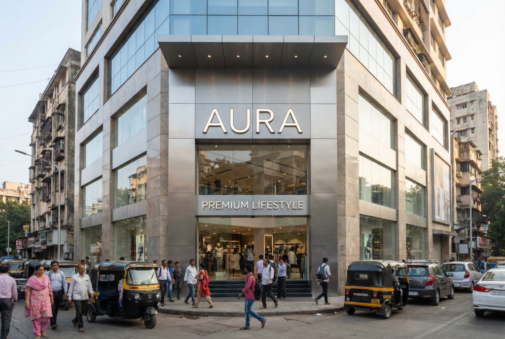 Modern retail store signage with illuminated branding designed for high visibility in 2026